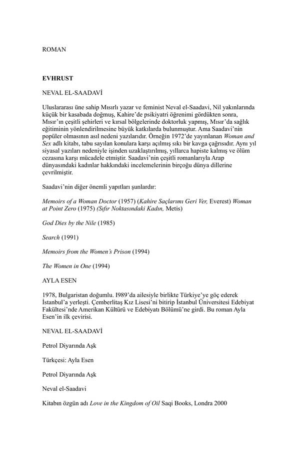 Neval El Seddavi — Petrol Diyarında Aşk